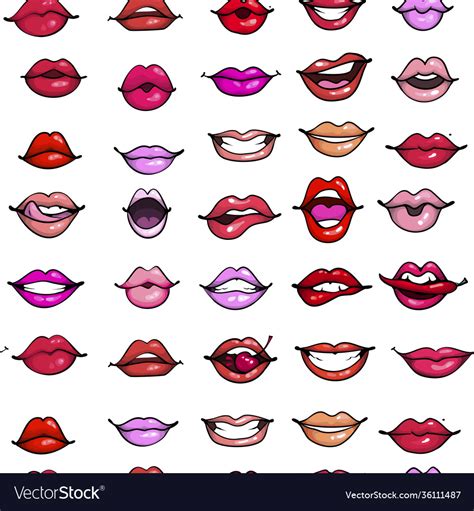 red sexy lips seamless pattern design royalty free vector