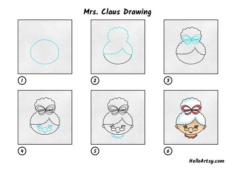 Mrs Claus Drawing Helloartsy
