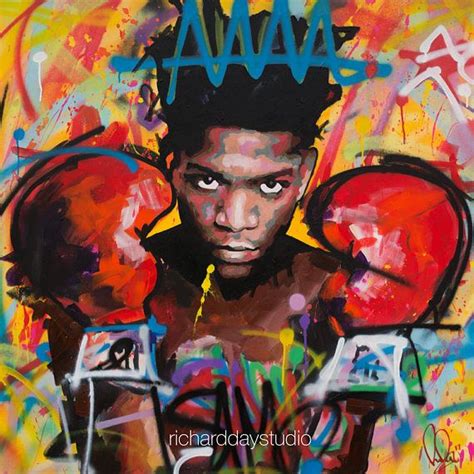 Jean Michel Basquiat Original Painting 40 Worldwide Etsy Jean