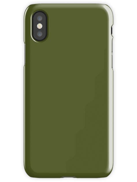 Olive Green Accent Solid Color Decor Iphone X Snap Case Green Phone