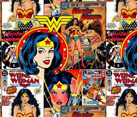 Mosaic Wonder Woman Print Analog Comic Collage Art Collectibles Etna