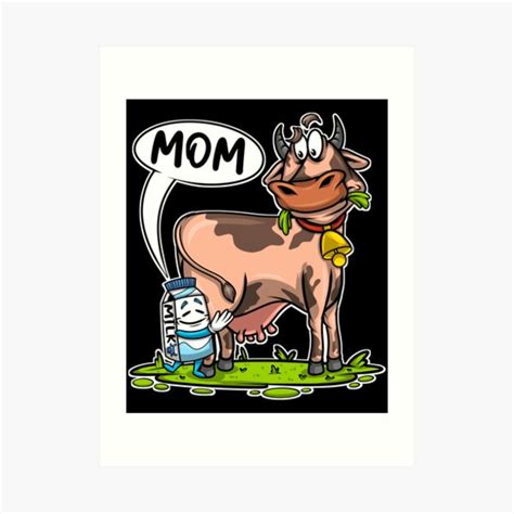 Cowgirl Milk Cartons Call Cow Mom Milk Farmer Cow Art Print For Sale By Fy83 Redbubble