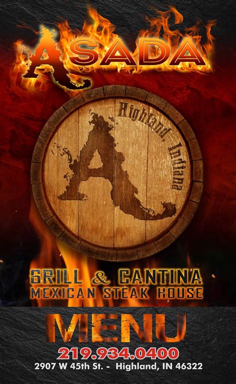 Menu at Asada Grill & Cantina restaurant, Highland, W 45th St