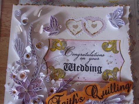 Faiths Quilling Wedding Greeting Card