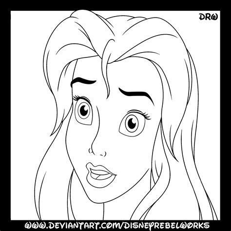 Disney Princess Faces Coloring Pages