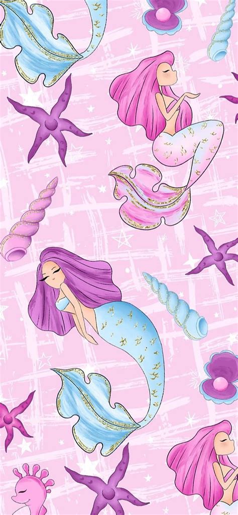 Mermaids Beach Cute Girly Glitter Mermaid Ocean Pink Sparkles