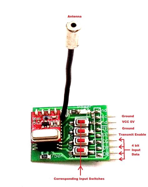 Buy Robocraze Rf 433mhz Transmitter And Reciever With Encoder And Decoder Boards For Arduino