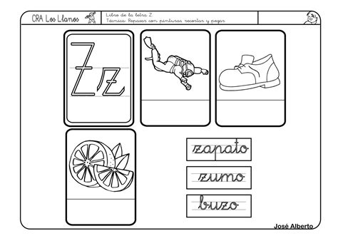 Lectoescritura Y Vocabulario Con La Letra Z