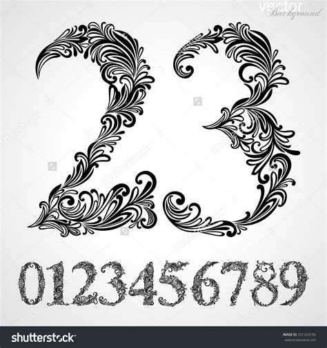 Decorative Font Styles Decorative Number Fonts Calligraphic Font
