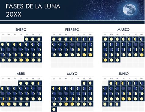 Calendario Lunar Fases De La Luna Kulturaupice