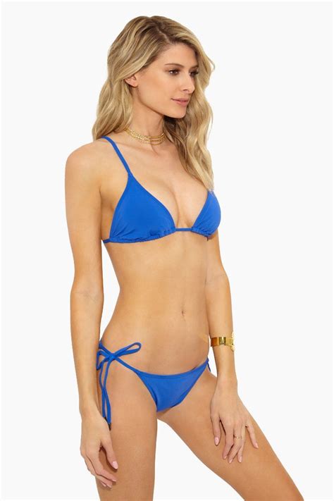 Rosa Cha Basic Triangle Bikini Top Cobalt Blue Bikinicom