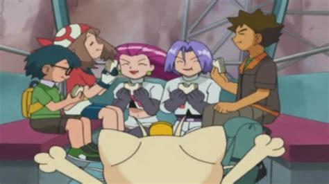Meowth Doesnt Like How Jessie And James Are Getting Along With The