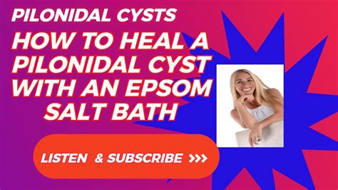 How To Heal A Pilonidal Cyst With An Epsom Salt Bath Youtube