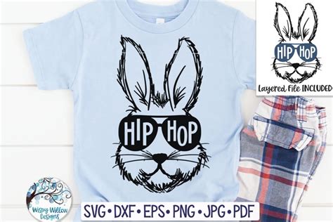 Hip Hop Bunny Rabbit SVG | Easter Bunny with Sunglasses SVG (1274970