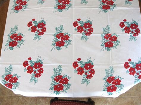 Vintage Wilendur Hibiscus Flower Tablecloth From Blomstromantiques On