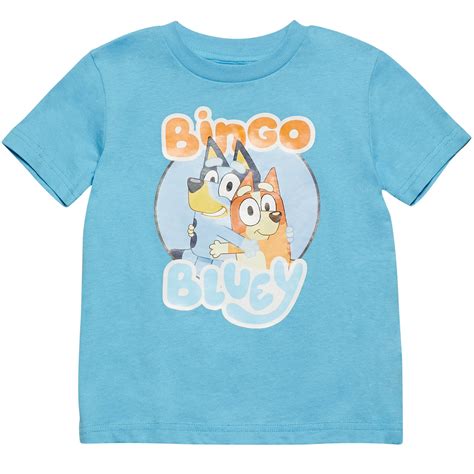 Bluey And Bingo Toddler Boys Girls Pullover Graphic T Shirt Blue 4t