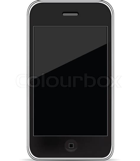 Smartphone Isolated On White Stock Vector Colourbox