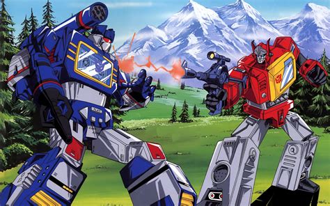 Герои мультфильма Transformers G1 обои для рабочего стола картинки фото