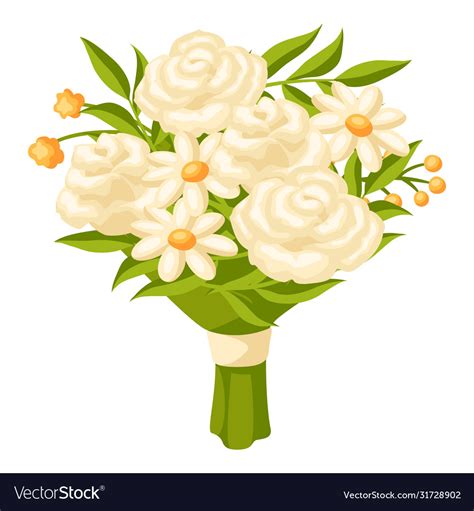 Wedding Bouquet Royalty Free Vector Image Vectorstock