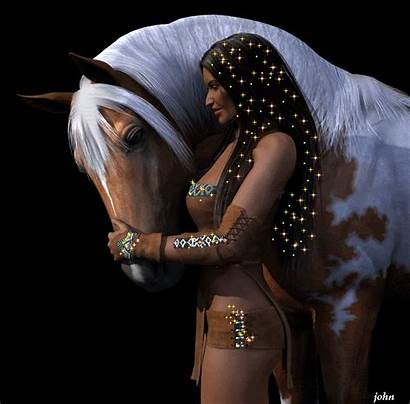 American Gifs Native Horse Pferde Paarden Vrouwen