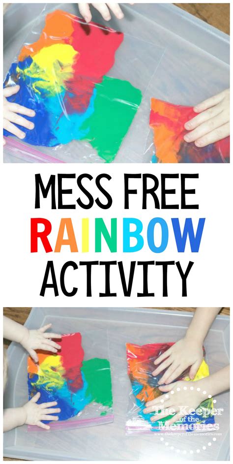 Mess Free Rainbow Activity For Babies Toddlers And Preschoolers In 2021