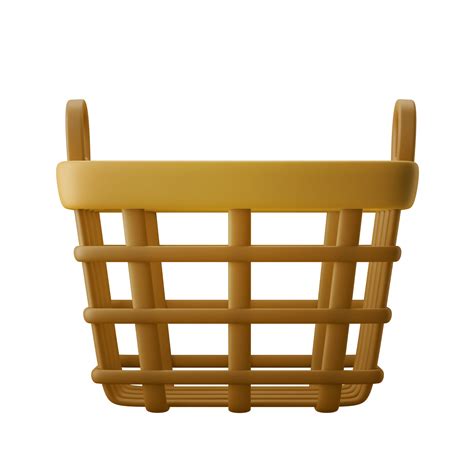Traditional Rattan Harvest Basket 3d Icon Illustration 11019338 Png