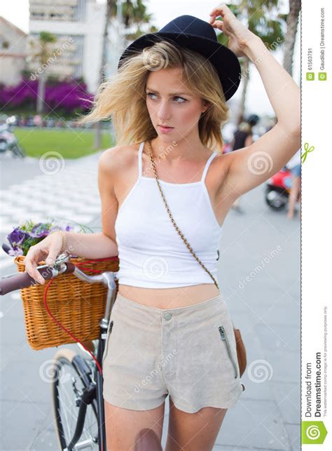 The nature of swedish women. Wonderful Sweden Woman Enjoying A Rest After Riding On ...