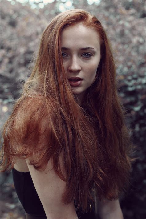 women model redhead long hair looking at viewer karoline kate women outdoors portrait display