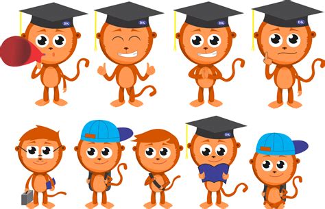 Monkeys Clipart Graduation Monkeys Graduation Transparent Free For