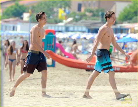 Full Sized Photo Of Cole Dylan Sprouse Italian Beach Cole Dylan Sprouse Hit The Beach