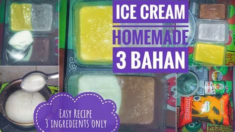 Homemade Ice Cream Bahan Anti Gagal Masak Mudah Lockdown Youtube