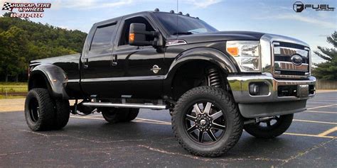 Ford F 350 Dually Fuel Maverick Dually Front D538 Black And Milled 22 X 8
