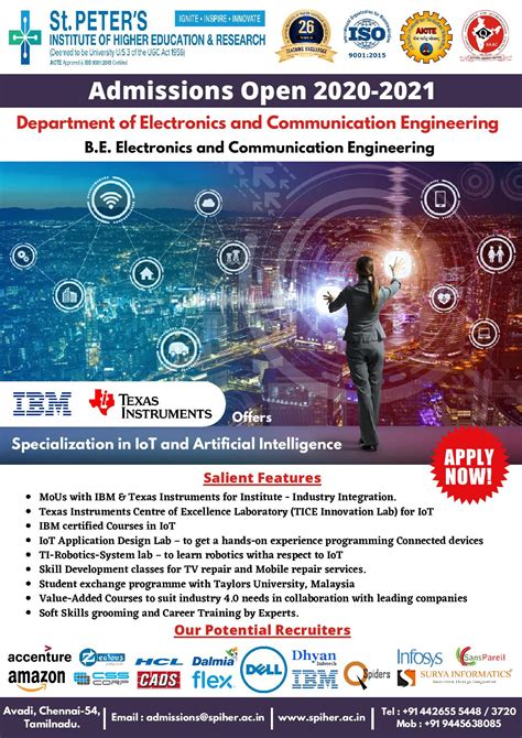 Electronics And Communication Engineering St Peters Institute Of