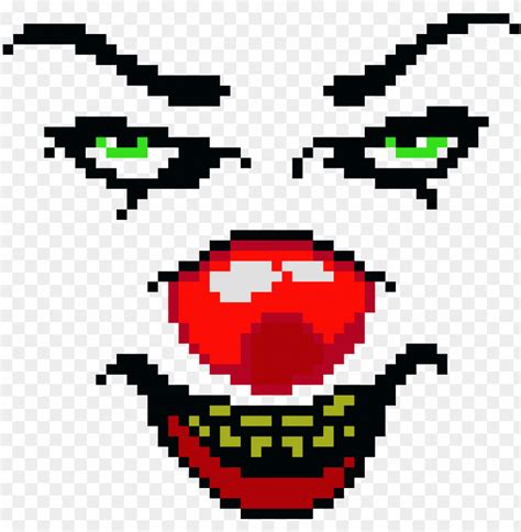 Original Pennywise Horror Pixel Art Minecraft Png Transparent With