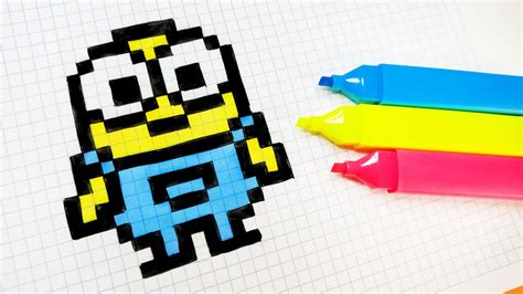 Handmade Pixel Art How To Draw A Minion Pixelart Youtube