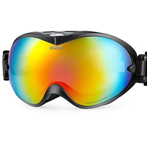 Gonex Professional Ski Goggles Otg Anti Fog Windproof Uv Protection With Double Lens For Skiing