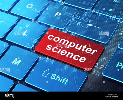 Science Concept Computer Science On Computer Keyboard Background Stock