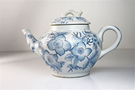 Chinese Teapot Blue Floral Made In China Blue And White Porcelain