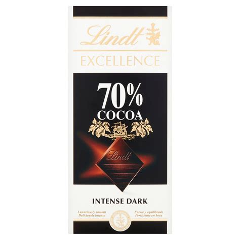 Lindt Excellence 70 Cocoa Intense Dark 100g Single Chocolate Bars