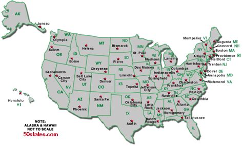 United States Capitals Map Mobil Pribadi