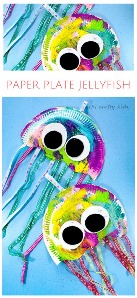 Paper Plate Jellyfish Craft Arty Crafty Kids