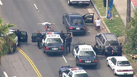 High Speed Chase Ends In South Los Angeles 2 In Custody