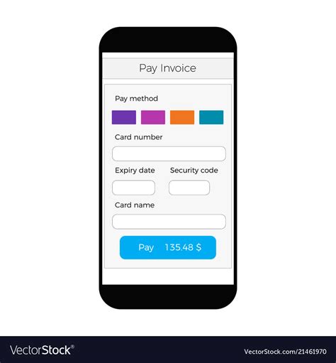 Here's what to do about a new credit card you no longer want. Mobile Pay Interface Online Banking Form Vector Image