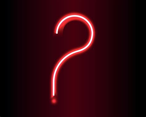 Neon Question Mark Question Mark Neon Icon Vector On Isolated