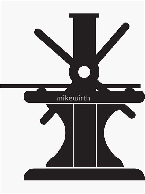 The Printing Press Sticker For Sale By Mikewirth Redbubble