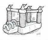 Bouncy Castle Bounce Clipart Drawing Colouring Clipground Castles Paintingvalley Doodle sketch template