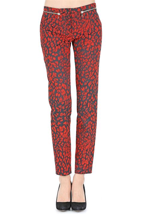 Lyst Versace Pants For Women On Sale In Red