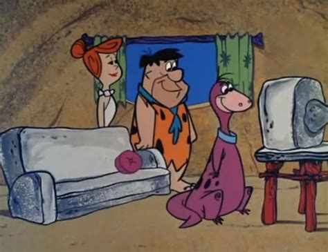 The Flintstones Watching Tv Flintstones Animated Cartoons Classic