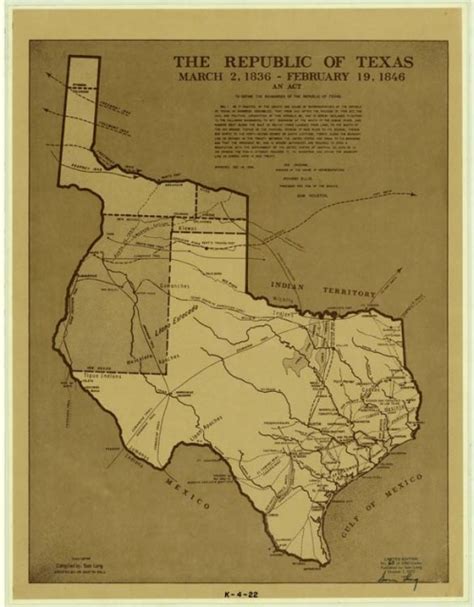 Republic Of Texas Republic Of Texas Texas History Texas Map