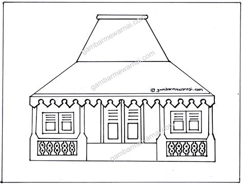Rumah joglo situbondo (jawa timur). Sketsa Gambar Rumah Adat Kartun - Contoh Sketsa Gambar